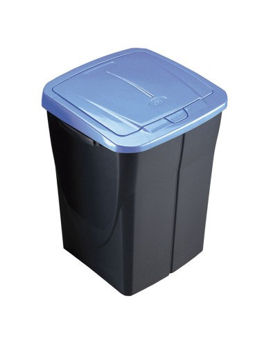CUBO ECOBIN 45L. CON TAPA AZUL