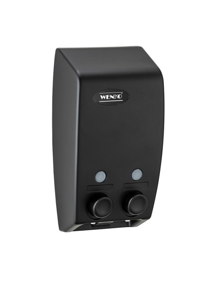 DISPENSADOR GEL 2 DEPOS. VARESE NEGRO