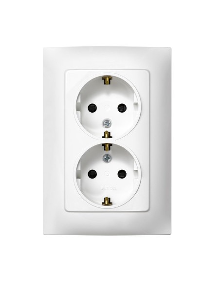 DOBLE BASE ENCHUFE SERIE 10 BLANCO
