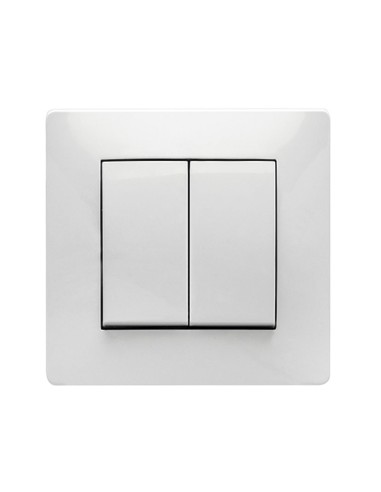 DOBLE CONMUTADOR HABITAT 15 10A-250V BL.