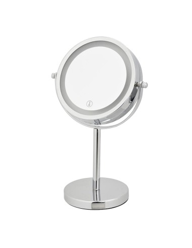 ESPEJO AUMENTO CROM. LED 16CM HABITEX
