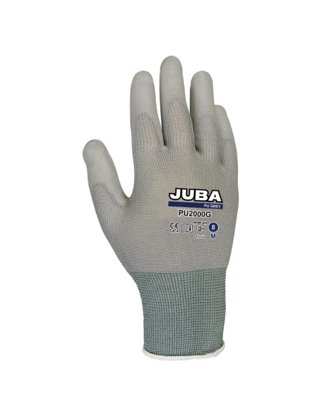 GUANTE NYLON C/RECUBRIMIENTO PU GRIS T/9