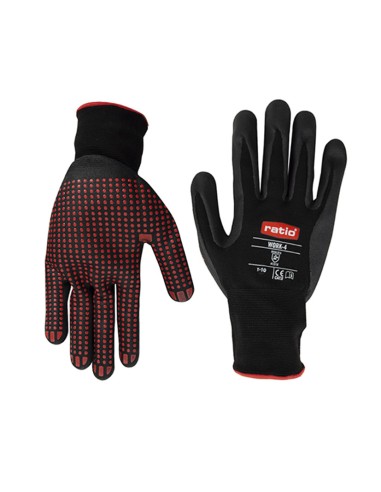 GUANTE NYLON NITRILO C/PUNTOS WORK4 T/10