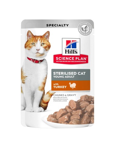 Hills SP Feline Sterilised Pavo (Bolsita) 85 gr