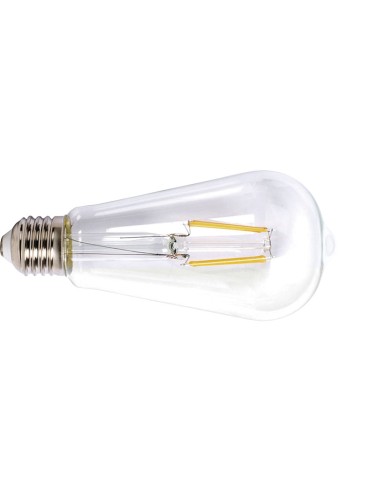 LAMP.LED FILAM.ST64  E27 6W 6400K TRANSP