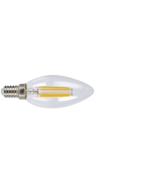 LAMP.LED FILAM.VELA  E14 4W 6400K TRANSP