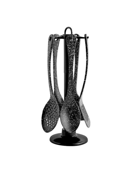 JUEGO 5 UTENSILIOS NILON GRANITO