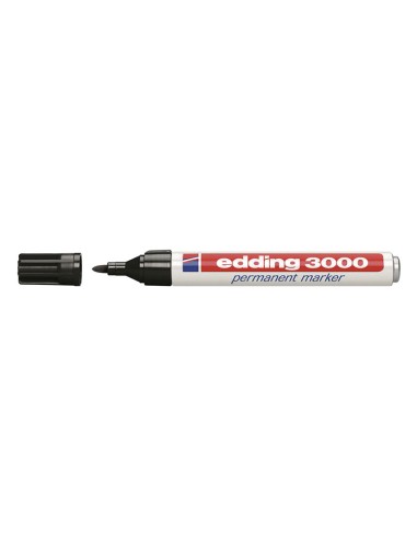 MARCADOR PERM.EDDING 3000 NEGRO CJA.10U