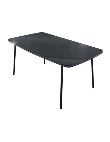 MESA ACERO/CRISTAL. NEGRO