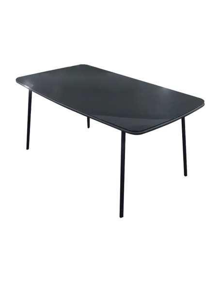 MESA ACERO/CRISTAL. NEGRO