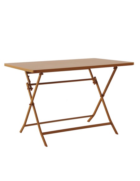 MESA METÁLICA 110X70XH70 CM. OCRE