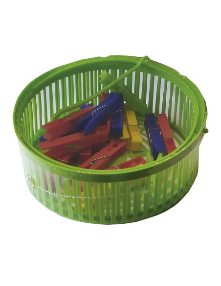 CESTO PINZAS EXTENS. +25 PINZAS PLAST.