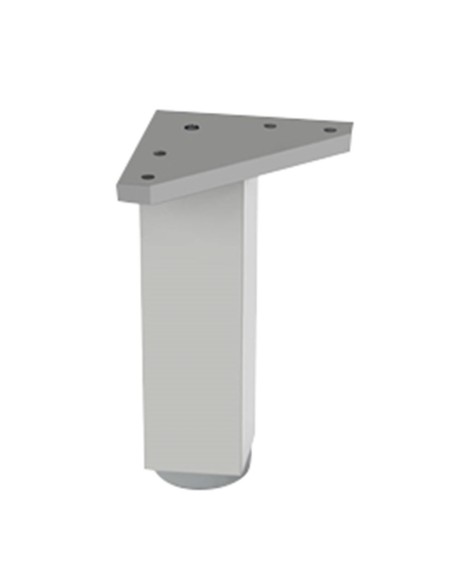 PATA CUADRADA 40xh120MM. ALUM. MATE