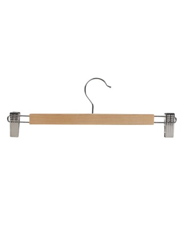 PERCHA MADERA 3UN.C/PINZAS METAL HABITEX