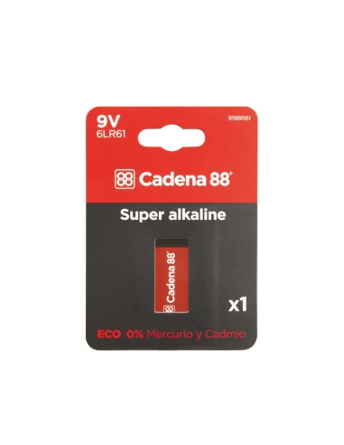 PILA ALCALINA 6LR61 - BL.1 CADENA 88