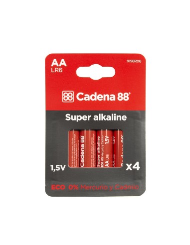 PILA ALCALINA AA - LR06 BL.4 CADENA 88