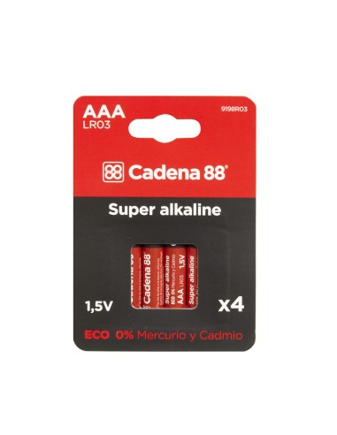 PILA ALCALINA AAA - LR03 BL.4 CADENA 88