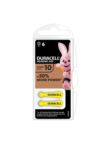 PILA AUDIFONO DA 10 DURACELL 6 UNIDADES