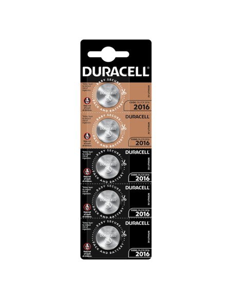 PILA LITIO BOTON 2016 3V 5 UNID.DURACELL