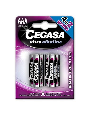 PILAS ULTRA ALCALINAS LR03 CEGASA BL.4+2