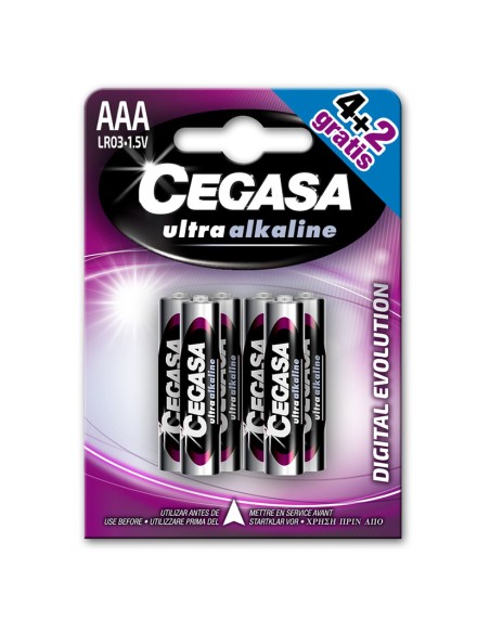 PILAS ULTRA ALCALINAS LR03 CEGASA BL.4+2