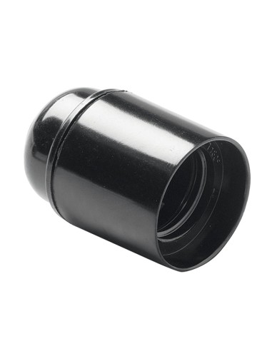 PORTALAMPARAS LISO E27 NEGRO DUOLEC