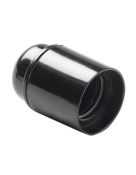 PORTALAMPARAS LISO E27 NEGRO DUOLEC