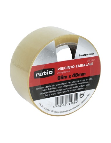 PRECINTO EMBAL. TRANSPARENTE 48MMX66M.