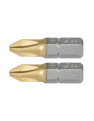 PUNTAS 25MM.TITANIUM PHILLIPS Nº3 JGO.2