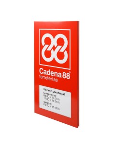 ROTULO CADENA88 FERRETERIAS C/HORARIO