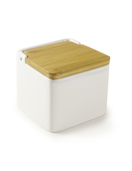 SALERO CUADRADO CERAMICA TAPA BAMBOO