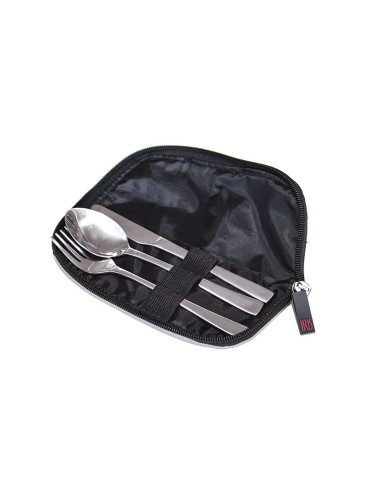 SET CUBIERTOS INOX C/FUNDA DISPLAY. IRIS
