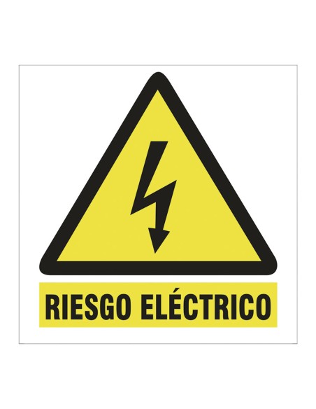 SEÑAL 100X100 ADHESIVO RIESGO ELECT
