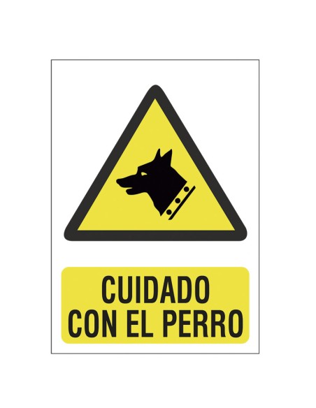 SEÑAL 210X297 PVC CUIDADO PERRO