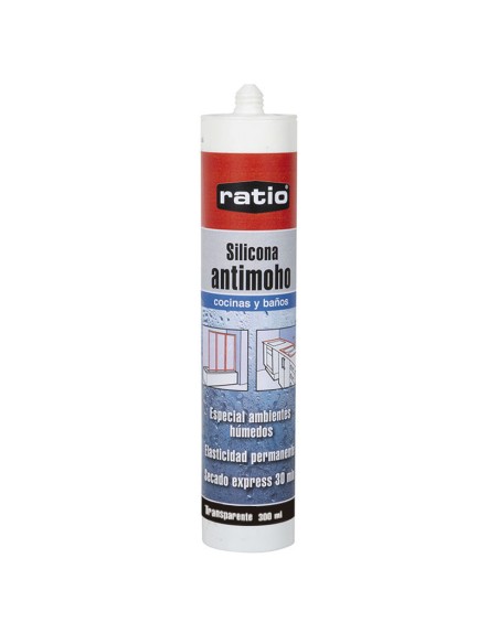 SILICONA COCIN.BAÑOS RATIO TRANS.300 ML.