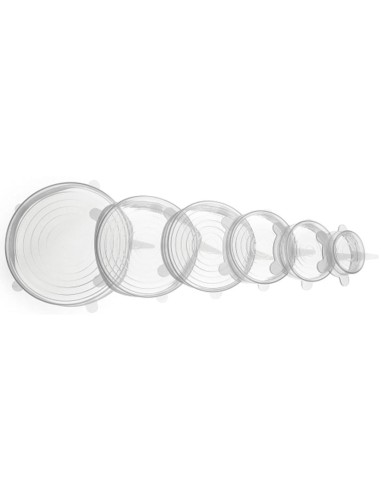 TAPAS SILICONA ELASTICAS 6 UNIDADES