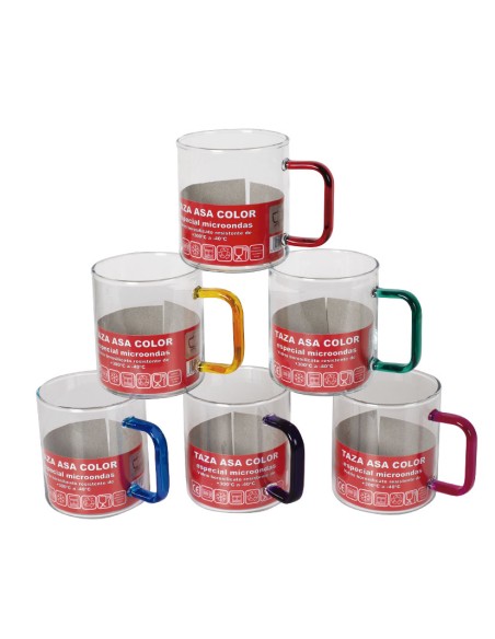 TAZA MUG BOROSILICATO ASA COLOR