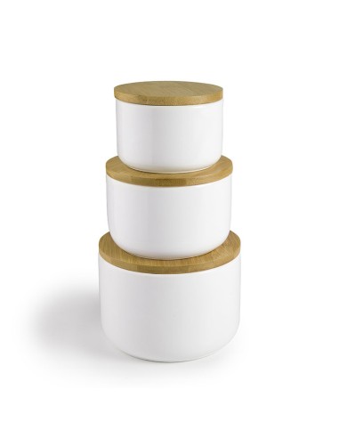 TARRO 0.5L CERAMICA TAPA BAMBOO