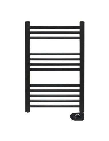 TOALLERO C/ CALEFACTOR. T401NE+. NEGRO.
