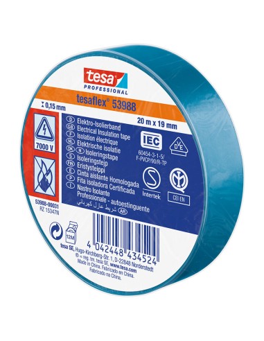 CINTA AIS.TESAFLEX 19X20M.NG.TESA AZUL