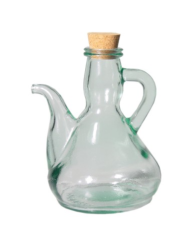 ACEITERA CRISTAL TAPON CORCHO 1/4L.
