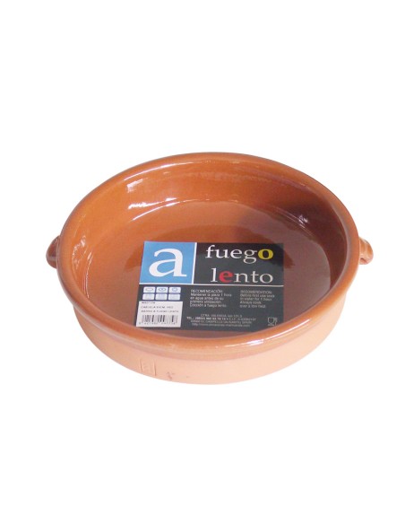 CAZUELA BARRO REDONDA 2 ASAS 20 CM.