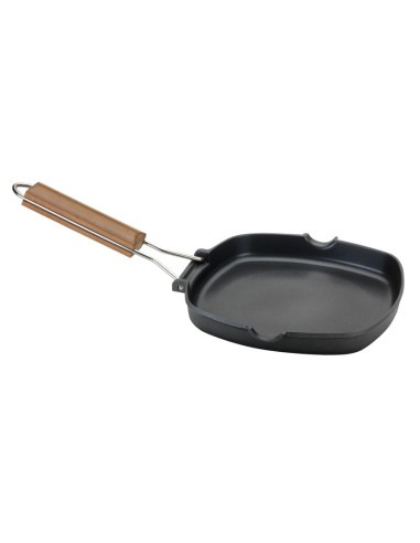 ASADOR PLANCHA ALUM. FUNDIDO 28X28 CM.