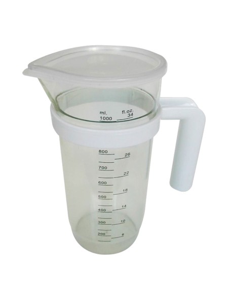 JARRA MEDIDORA PLAST.C/TAPA. 1,2 LTS.