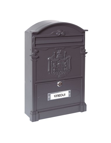 BUZÓN ALUMINIO RES.26x9xh42 CM. GRAFITO.