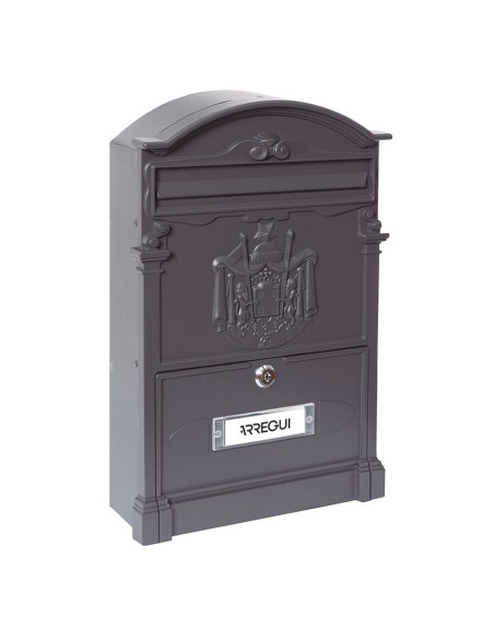 BUZÓN ALUMINIO RES.26x9xh42 CM. GRAFITO.