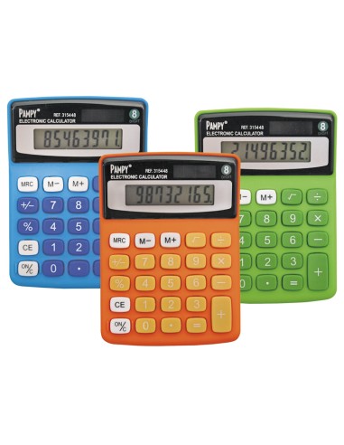 CALCULADORA 8D DECORADA. COL.VARIADOS