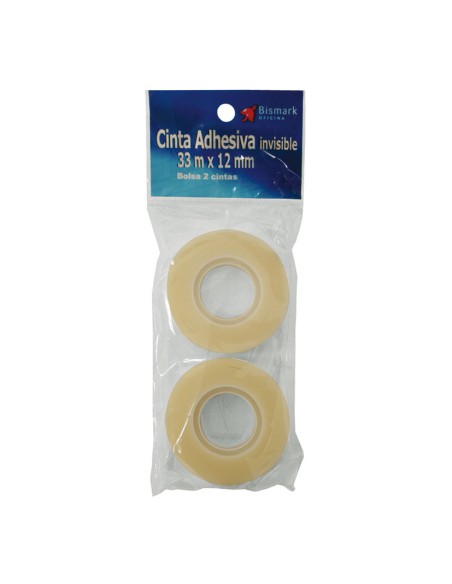 RECAMB.2 UD.CINTA ADHESIVA TRANS.33X12MM