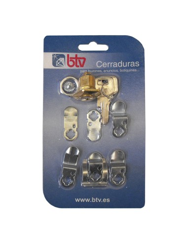 SET CERRADURAS BUZONES BTV. DORADO.