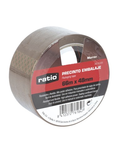 PRECINTO EMBALAJE MARRON 48MMX66M.